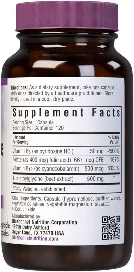 BLUEBONNET NUTRITION - BlueBonnet Homocysteine Formula 120 Capsulas - The Red Vitamin MX - Suplementos Alimenticios - {{ shop.shopifyCountryName }}