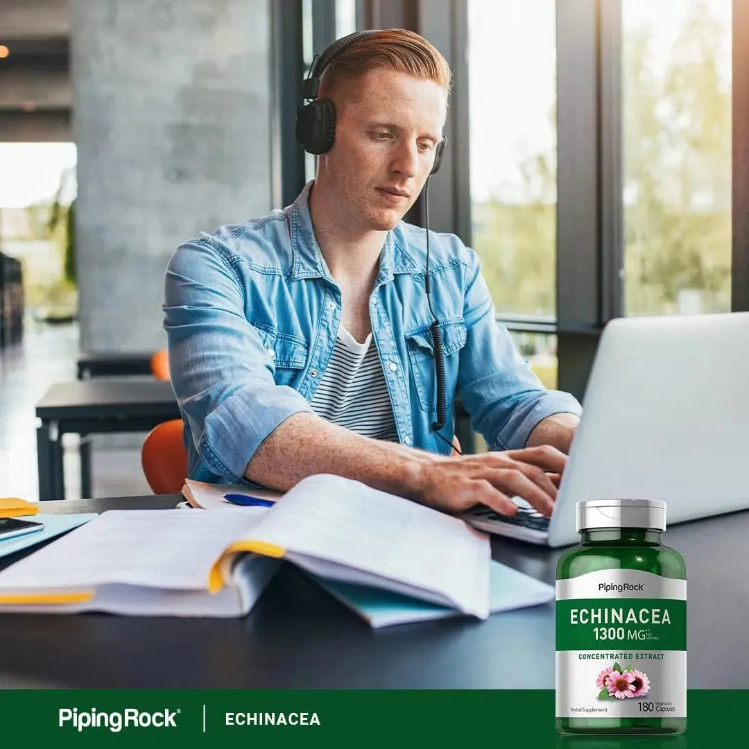 HORBAACH - Piping Rock Echinacea Extract 1300Mg. 180 Capsulas - The Red Vitamin MX - Suplementos Alimenticios - {{ shop.shopifyCountryName }}