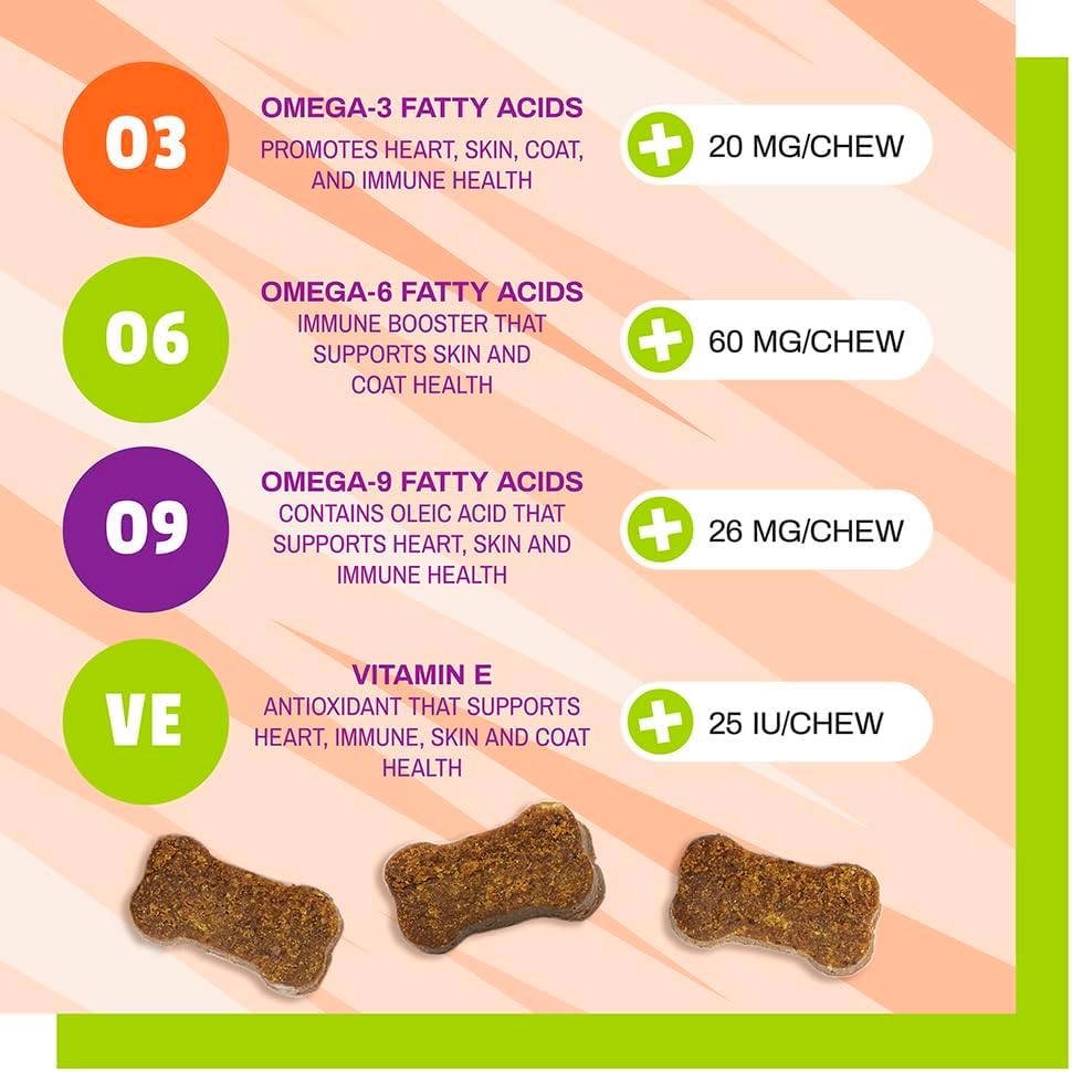 Pet Naturals Skin and Coat for Dogs 30 Masticables