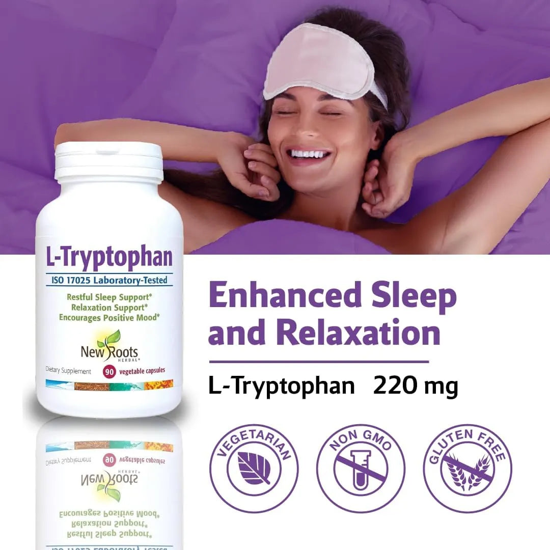 NEW ROOTS - New Roots L-Tryptophan 220Mg. 90 Capsulas - The Red Vitamin MX - Suplementos Alimenticios - {{ shop.shopifyCountryName }}