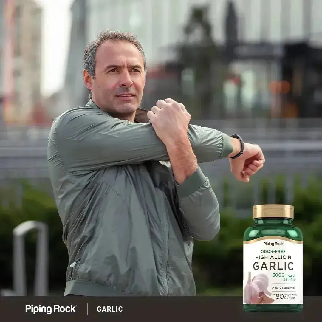 PIPING ROCK - Piping Rock Odorless Garlic Pills with High Allicin 180 Tabletas - The Red Vitamin MX - Suplementos Alimenticios - {{ shop.shopifyCountryName }}