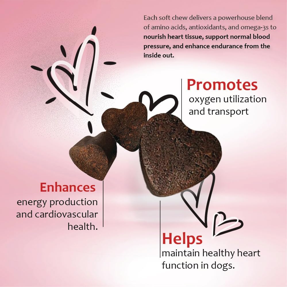 CARDIOMAX Heart Support Supplement for Dogs Vet-Formulated 60 Masticables