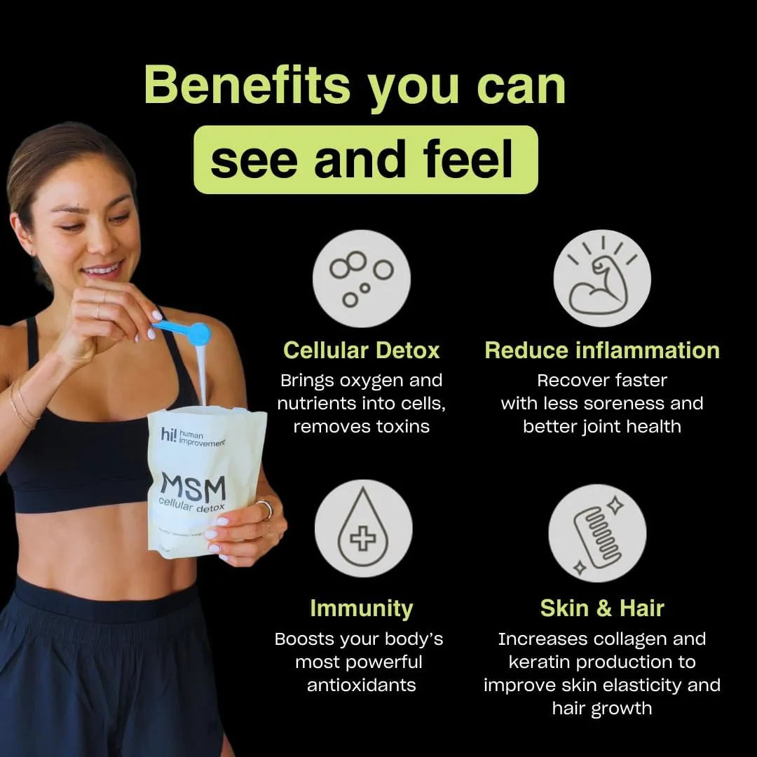 HUMAN IMPROVEMENT - Human Improvement MSM Cellular Detox 256Gr. - The Red Vitamin MX - Suplementos Alimenticios - {{ shop.shopifyCountryName }}