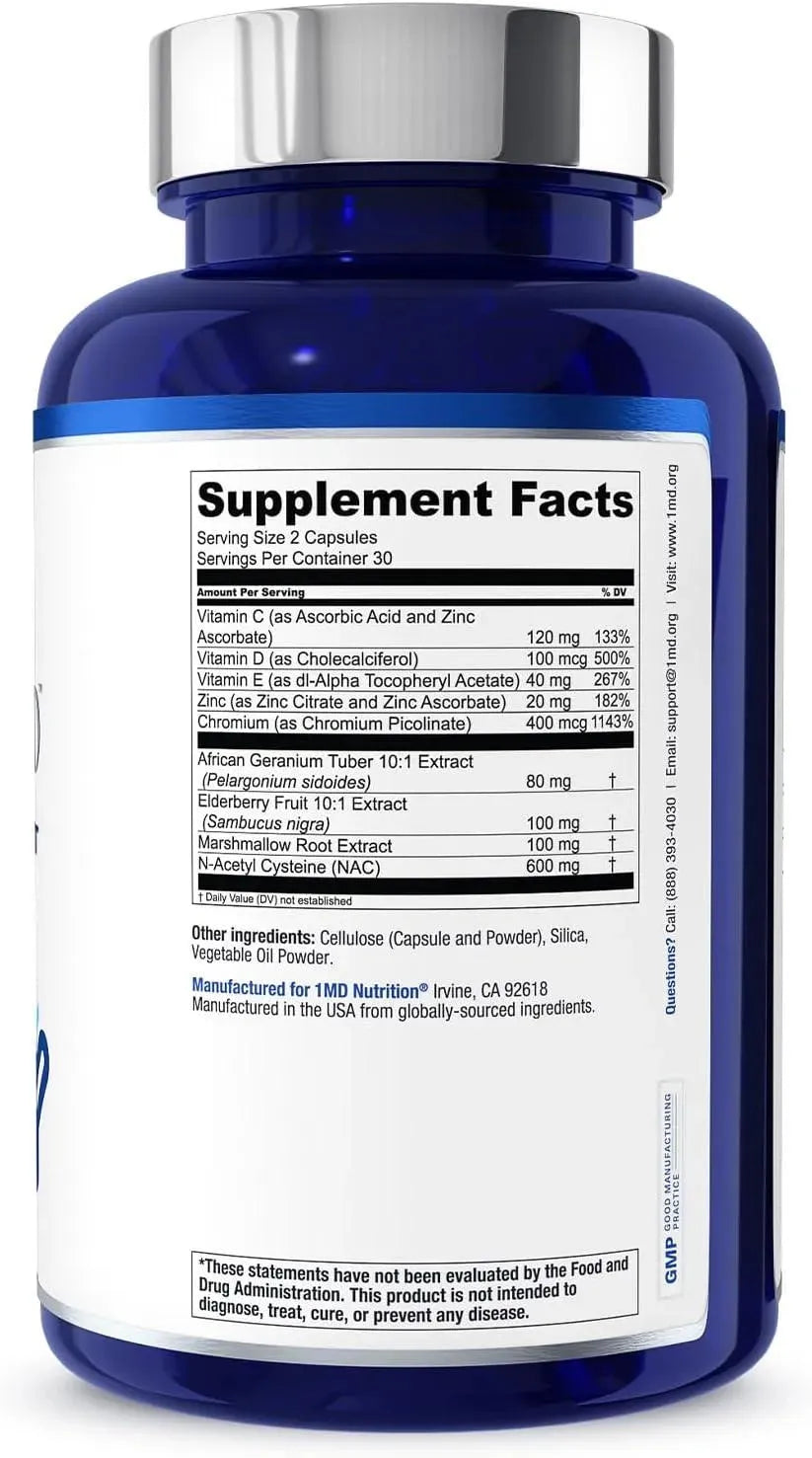 1MD NUTRITION - 1MD Nutrition BreatheMD 60 Capsulas - The Red Vitamin MX - Suplementos Alimenticios - {{ shop.shopifyCountryName }}