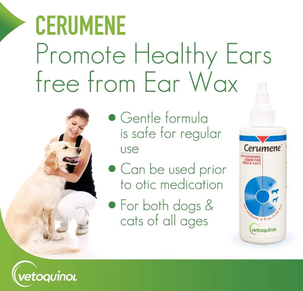 VETOQUINOL - Vetoquinol Cerumene Ear Cleansing Liquid for Dogs 4 Fl.Oz. - The Red Vitamin MX - Cuidado Del Oído De Perros - {{ shop.shopifyCountryName }}