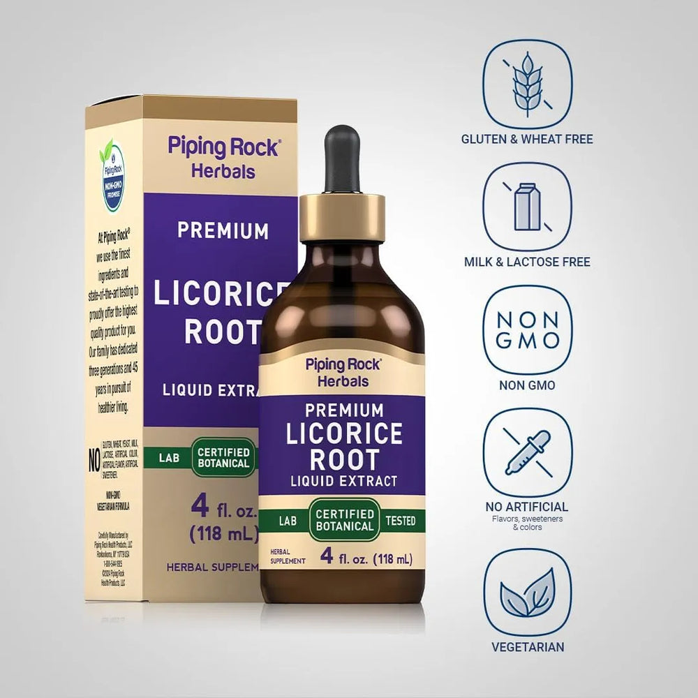 PIPING ROCK - Piping Rock Licorice Root Extract Tincture 4 Fl.Oz. - The Red Vitamin MX - Suplementos Alimenticios - {{ shop.shopifyCountryName }}