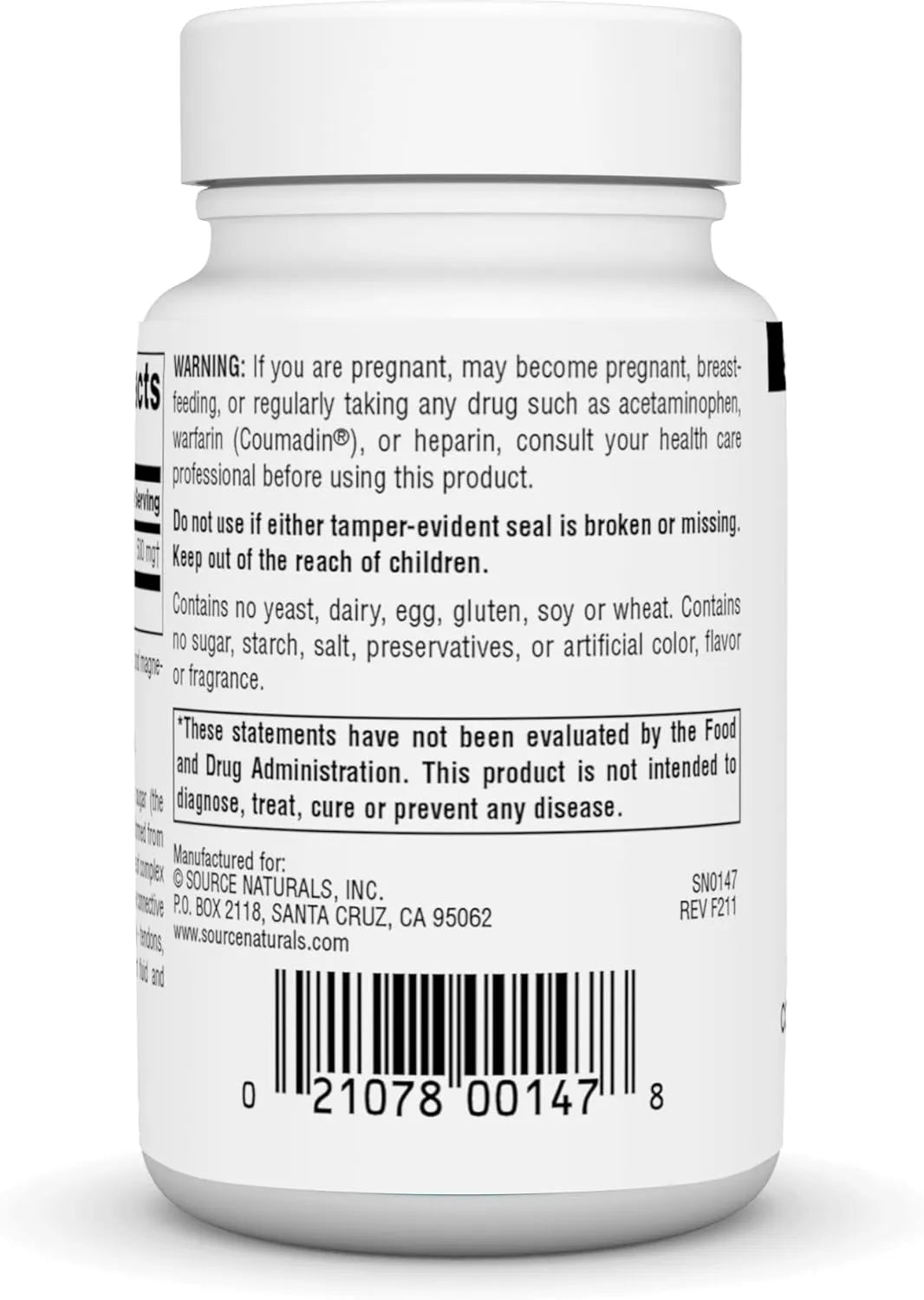 SOURCE NATURALS - Source Naturals N-A-G N-Acetyl Glucosamine 500Mg. 60 Tabletas - The Red Vitamin MX - Suplementos Alimenticios - {{ shop.shopifyCountryName }}