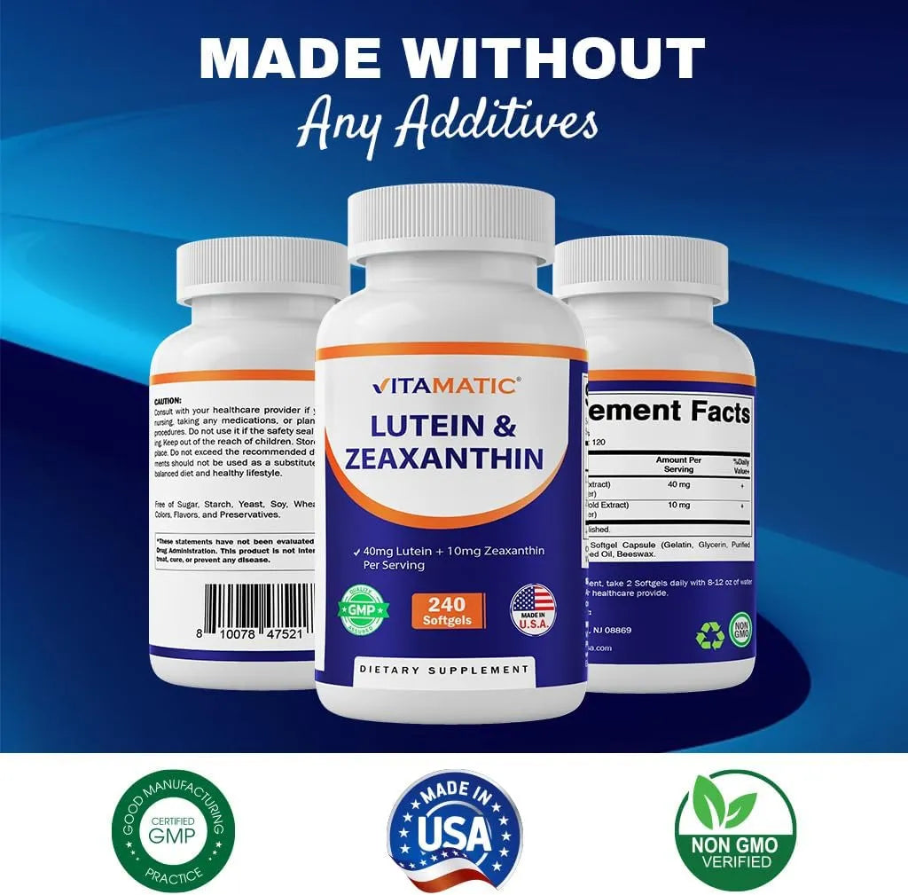 VITAMATIC - Vitamatic Lutein 40Mg. with Zeaxanthin 10Mg. 240 Capsulas Blandas - The Red Vitamin MX - Suplementos Alimenticios - {{ shop.shopifyCountryName }}