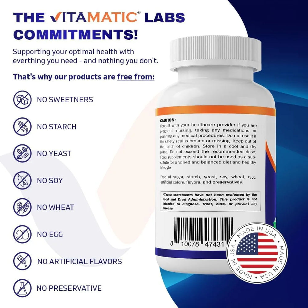 VITAMATIC - Vitamatic MSM 2000Mg. 180 Capsulas - The Red Vitamin MX - Suplementos Alimenticios - {{ shop.shopifyCountryName }}