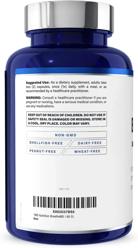 1MD NUTRITION - 1MD Nutrition BreatheMD 60 Capsulas - The Red Vitamin MX - Suplementos Alimenticios - {{ shop.shopifyCountryName }}