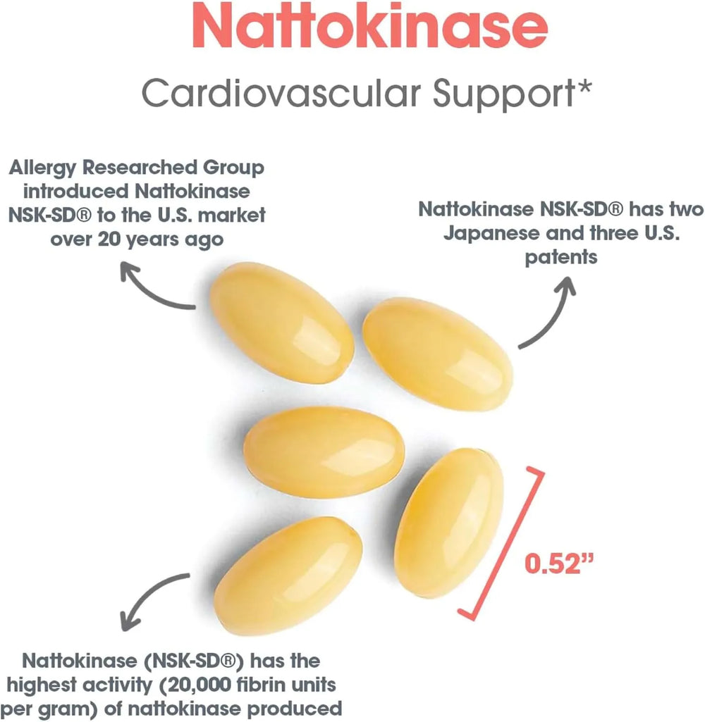 ALLERGY RESEARCH GROUP - Allergy Research Group Nattokinase 100Mg. 60 Capsulas Blandas - The Red Vitamin MX - Suplementos Alimenticios - {{ shop.shopifyCountryName }}