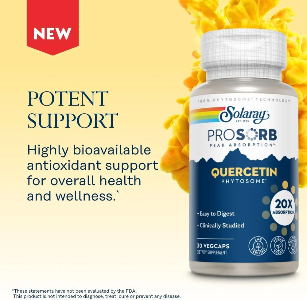 SOLARAY - SOLARAY Quercetin Phytosome 30 Capsulas - The Red Vitamin MX - Suplementos Alimenticios - {{ shop.shopifyCountryName }}