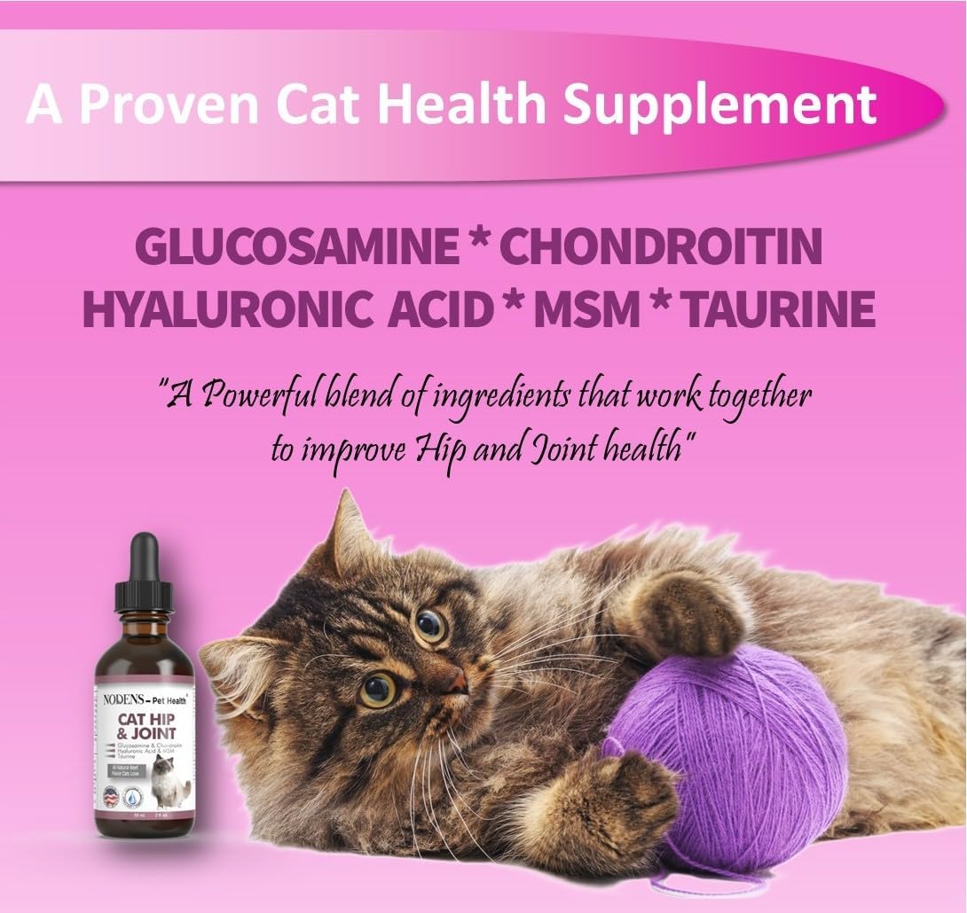 NODENS CAT Hip and Joint Glucosamine for Cats with Chondroitin 2 Fl.Oz.