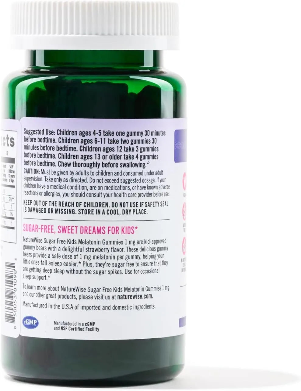 NATUREWISE - NatureWise Kids Melatonin 1Mg. Sugar-Free Gummies 60 Gomitas - The Red Vitamin MX - Suplementos Alimenticios - {{ shop.shopifyCountryName }}