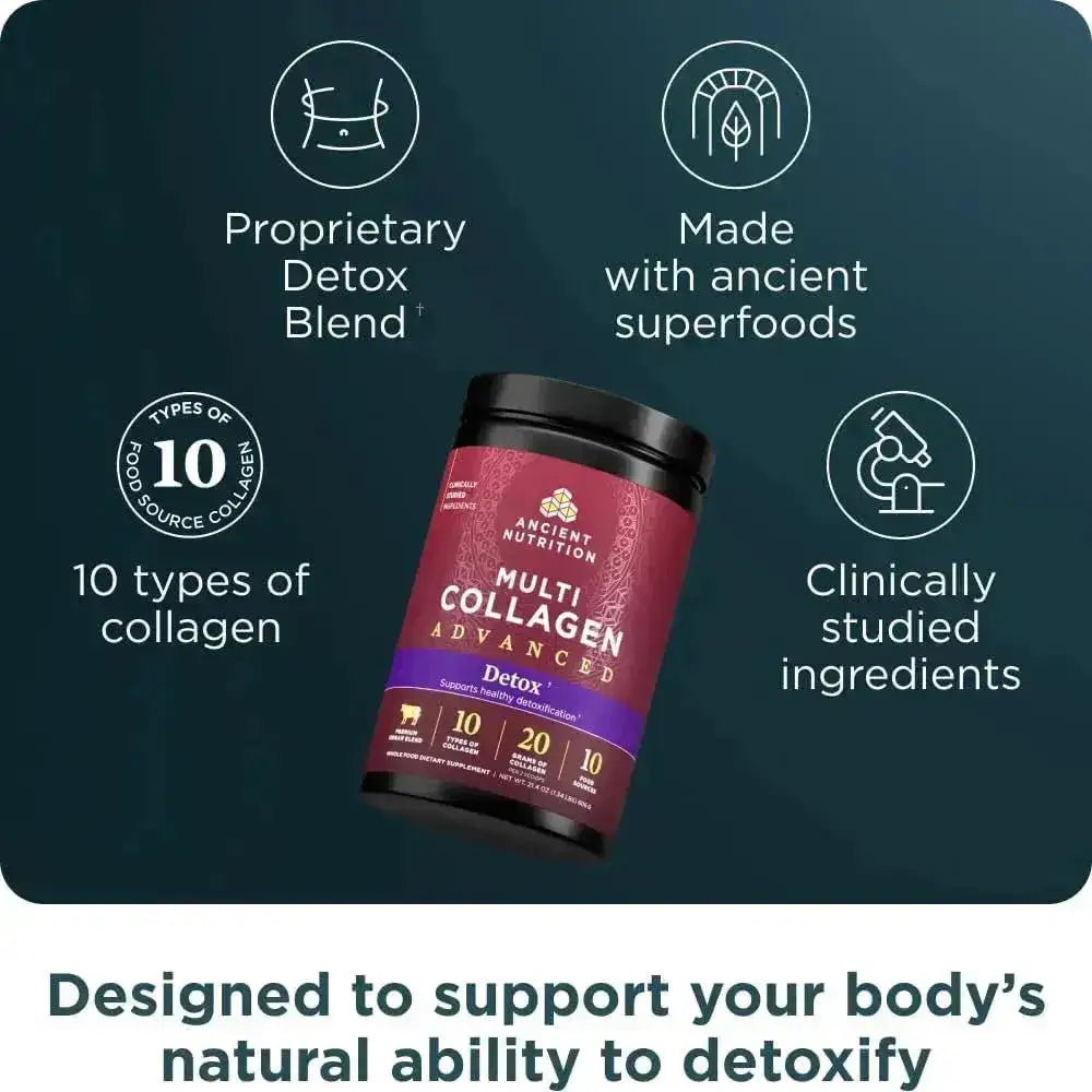 ANCIENT NUTRITION - Ancient Nutrition Advanced Collagen Powder Detox 414Gr. - The Red Vitamin MX - Suplementos Alimenticios - {{ shop.shopifyCountryName }}