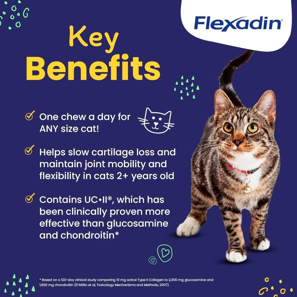 Vetoquinol Flexadin Cat Hip and Joint Support Chew 30 Masticables