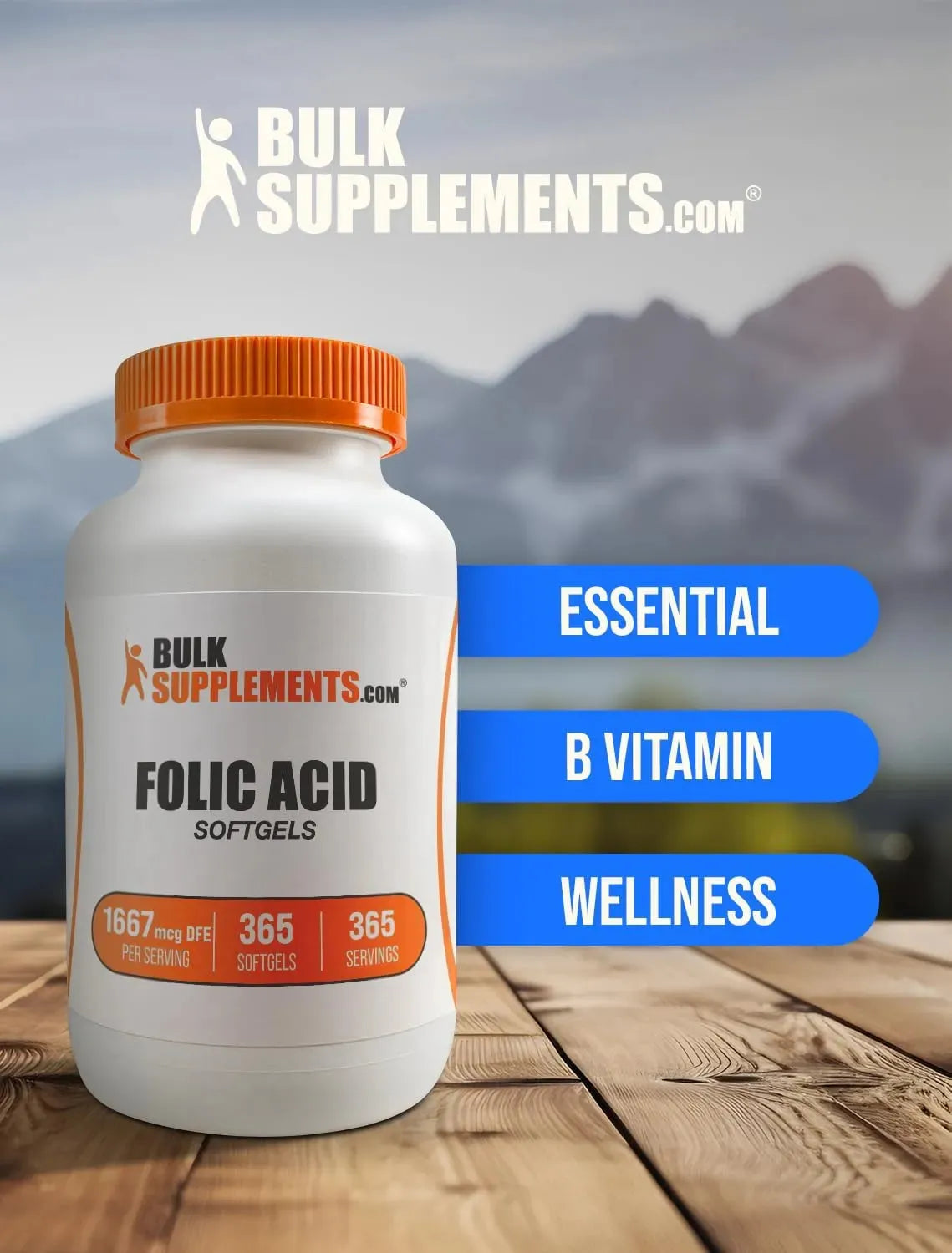BULK SUPPLEMENTS - Bulk Supplements Folic Acid 1667mcg 365 Capsulas Blandas - The Red Vitamin MX - Suplementos Alimenticios - {{ shop.shopifyCountryName }}