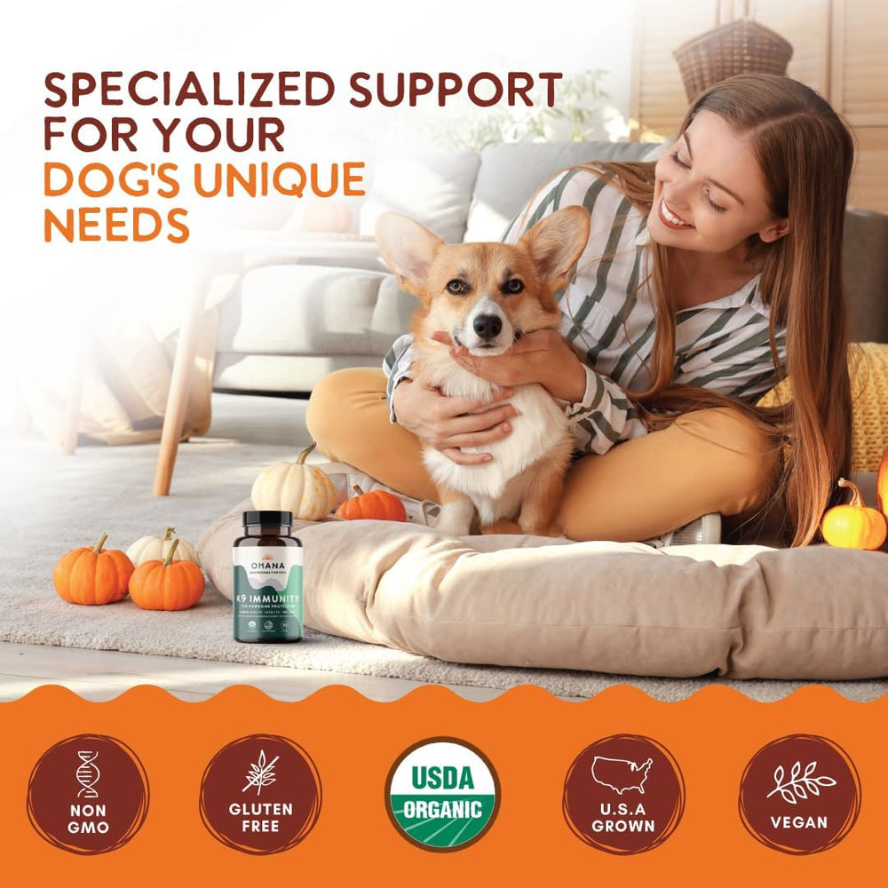 OHANA - Ohana K9 Immunity Organic Mushroom Extracts 90 Capsulas - The Red Vitamin MX - Suplementos Herbales Para Perros - {{ shop.shopifyCountryName }}