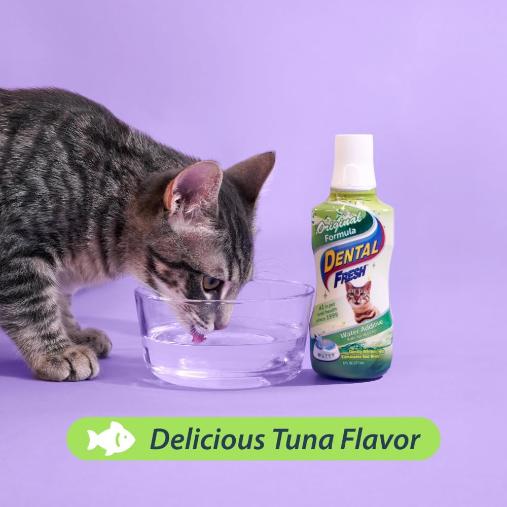 Dental Fresh Water Additive for Cats Original Formula 8 Fl.Oz.
