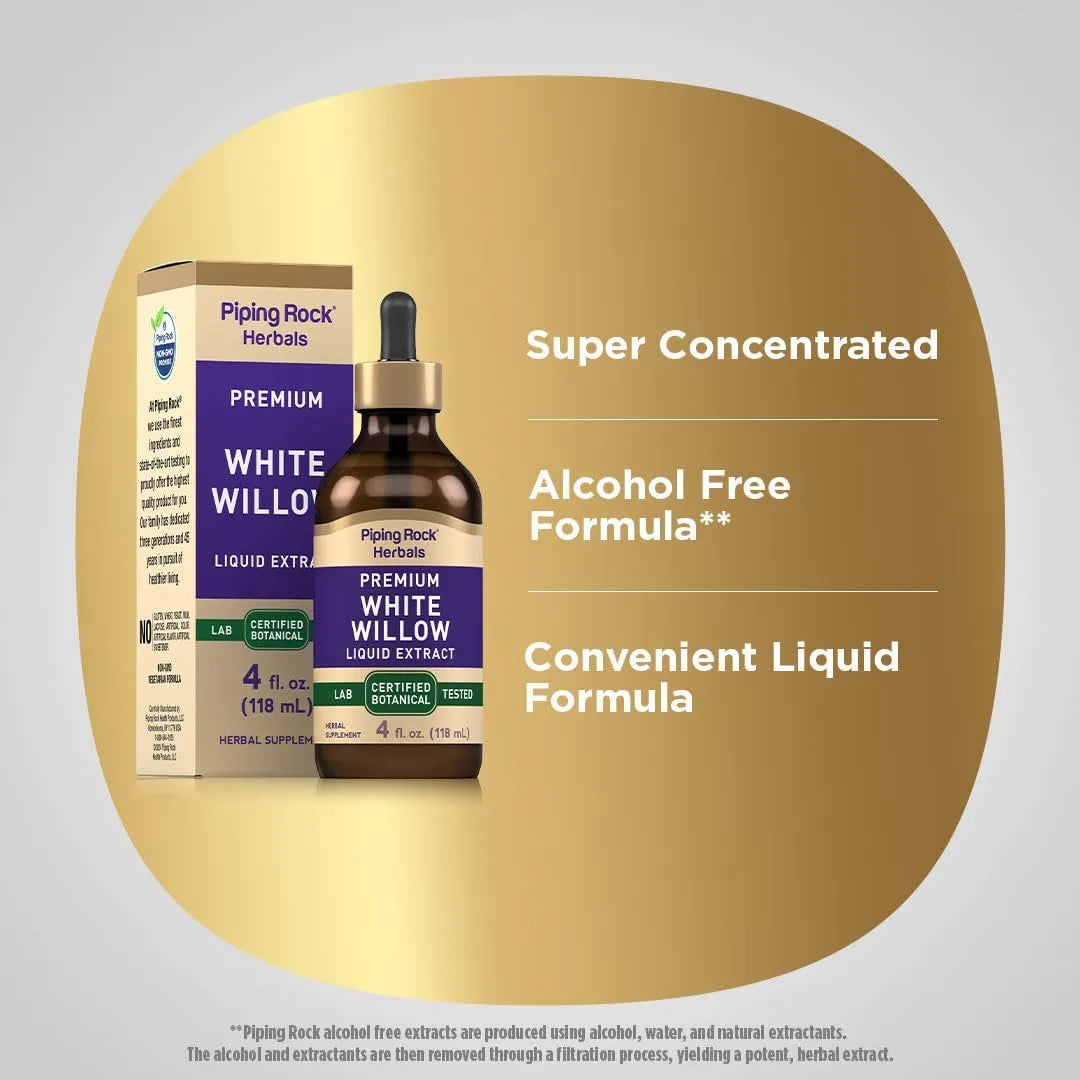 PIPING ROCK - Piping Rock White Willow Bark Tincture 4 Fl.Oz. - The Red Vitamin MX - Suplementos Alimenticios - {{ shop.shopifyCountryName }}