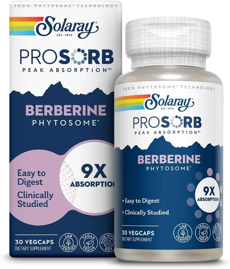 SOLARAY - Solaray Berberine Phytosome 30 Capsulas - The Red Vitamin MX - Suplementos Alimenticios - {{ shop.shopifyCountryName }}