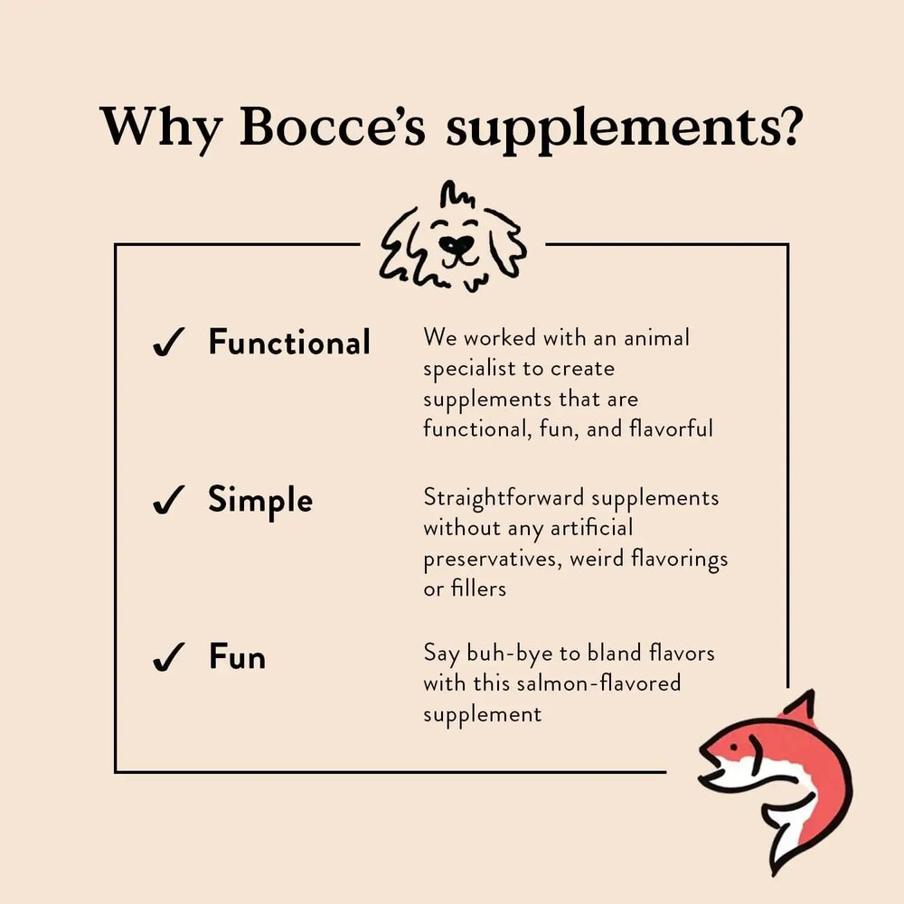 BOCCE'S BAKERY - Bocce's Bakery Skin & Coat Supplement for Dogs 60 Masticables - The Red Vitamin MX - Remedios Para La Picazón De Perros - {{ shop.shopifyCountryName }}