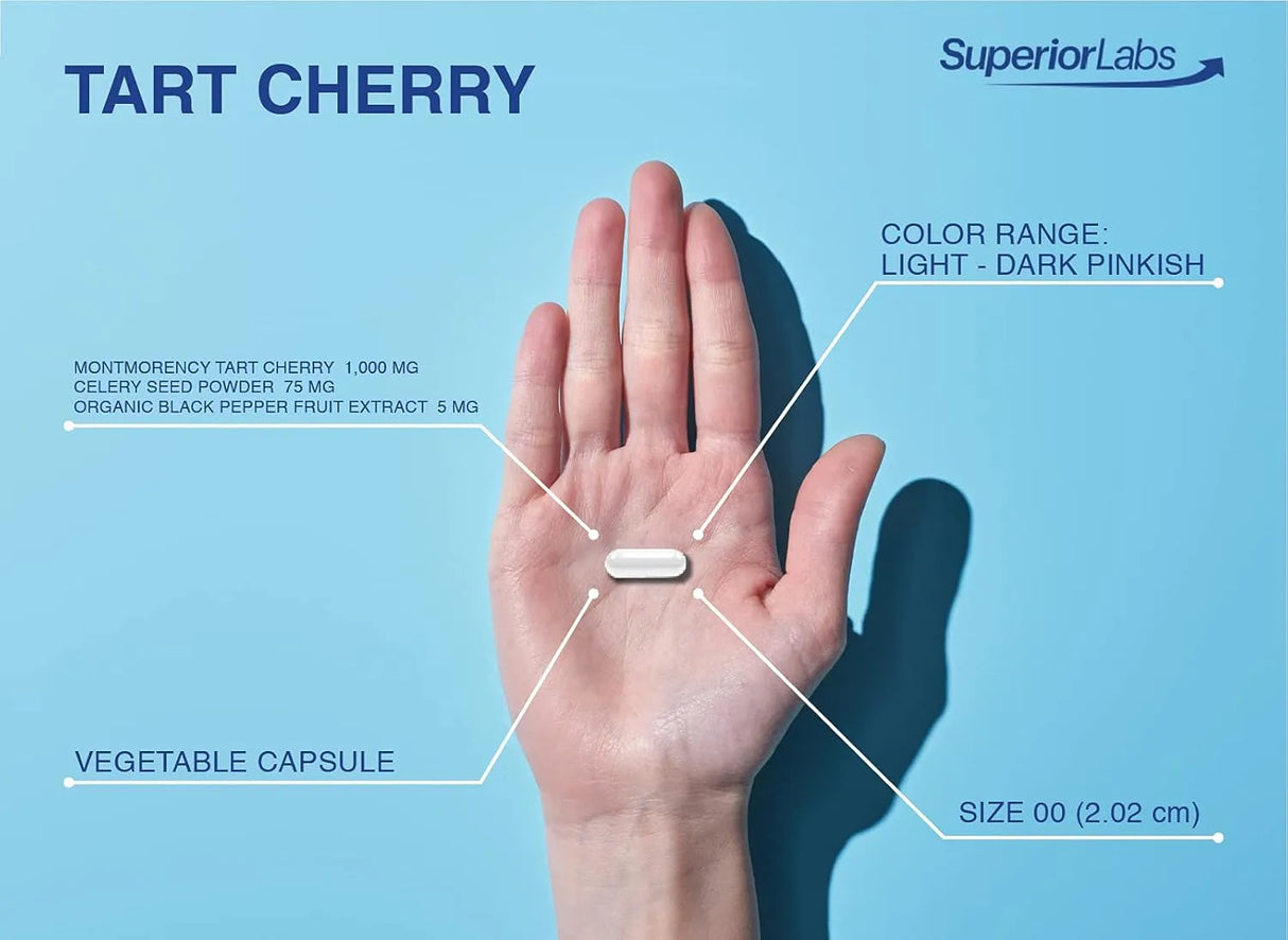 SUPERIOR LABS - Superior Labs Tart Cherry 1000Mg. 60 Capsulas - The Red Vitamin MX - Suplementos Alimenticios - {{ shop.shopifyCountryName }}
