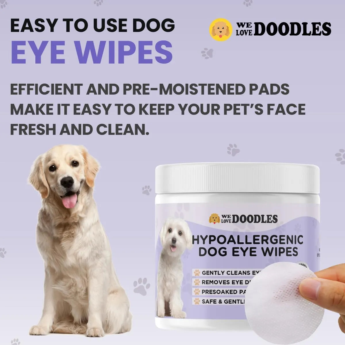 WE LOVE DOODLES - We Love Doodles Dog Eye Wipes 150 Toallitas - The Red Vitamin MX - Cuidado De Los Ojos De Los Perros - {{ shop.shopifyCountryName }}