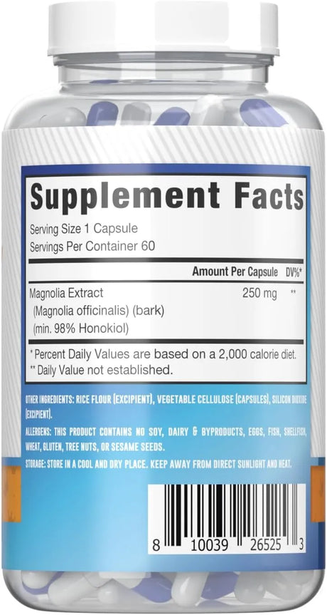 MUSCLE EMPIRE - Muscle Empire Magnolia Bark Extract 250Mg. 60 Capsulas - The Red Vitamin MX - Suplementos Alimenticios - {{ shop.shopifyCountryName }}