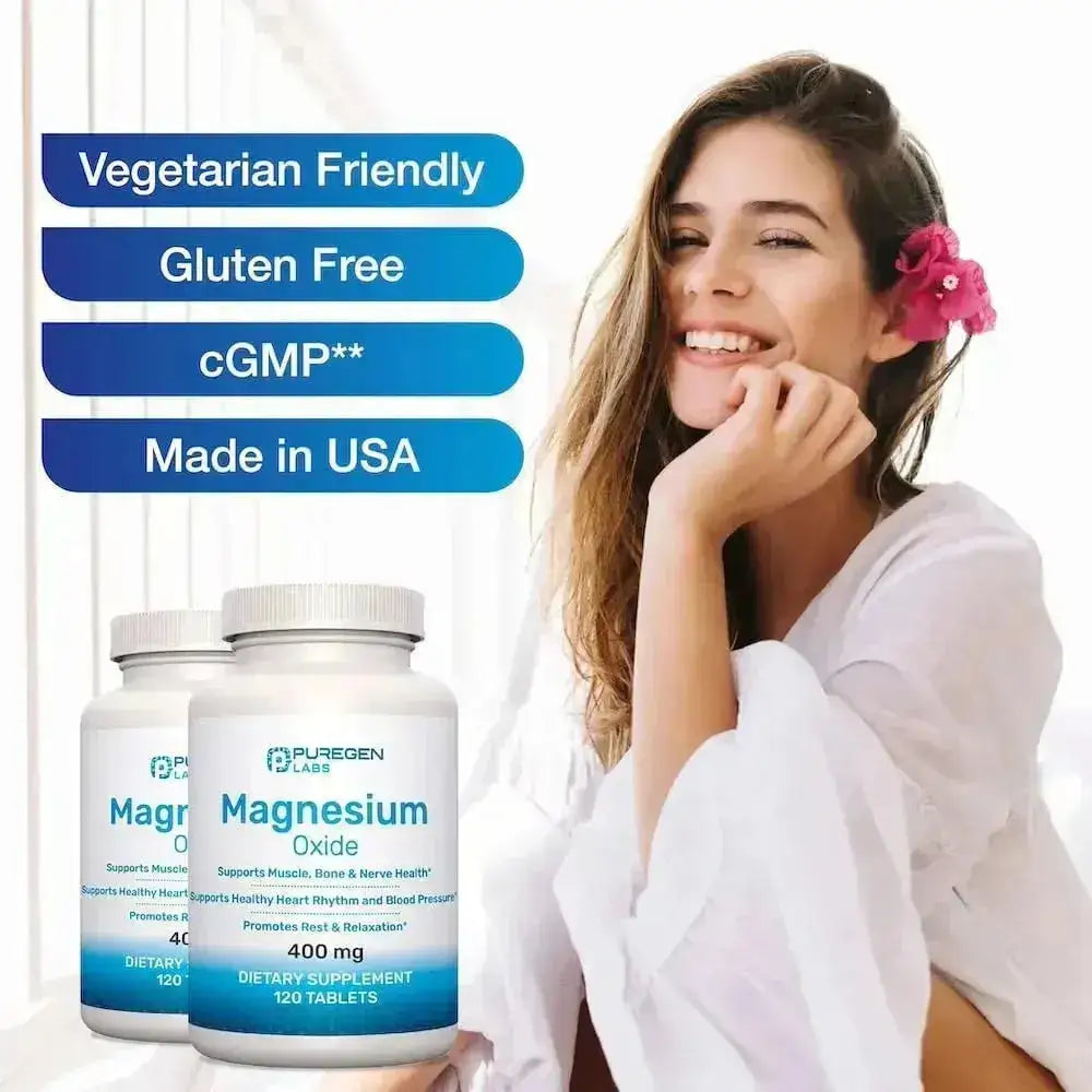 P PUREGEN LABS - P Puregen Labs Magnesium 400Mg. 120 Tabletas - The Red Vitamin MX - Suplementos Alimenticios - {{ shop.shopifyCountryName }}