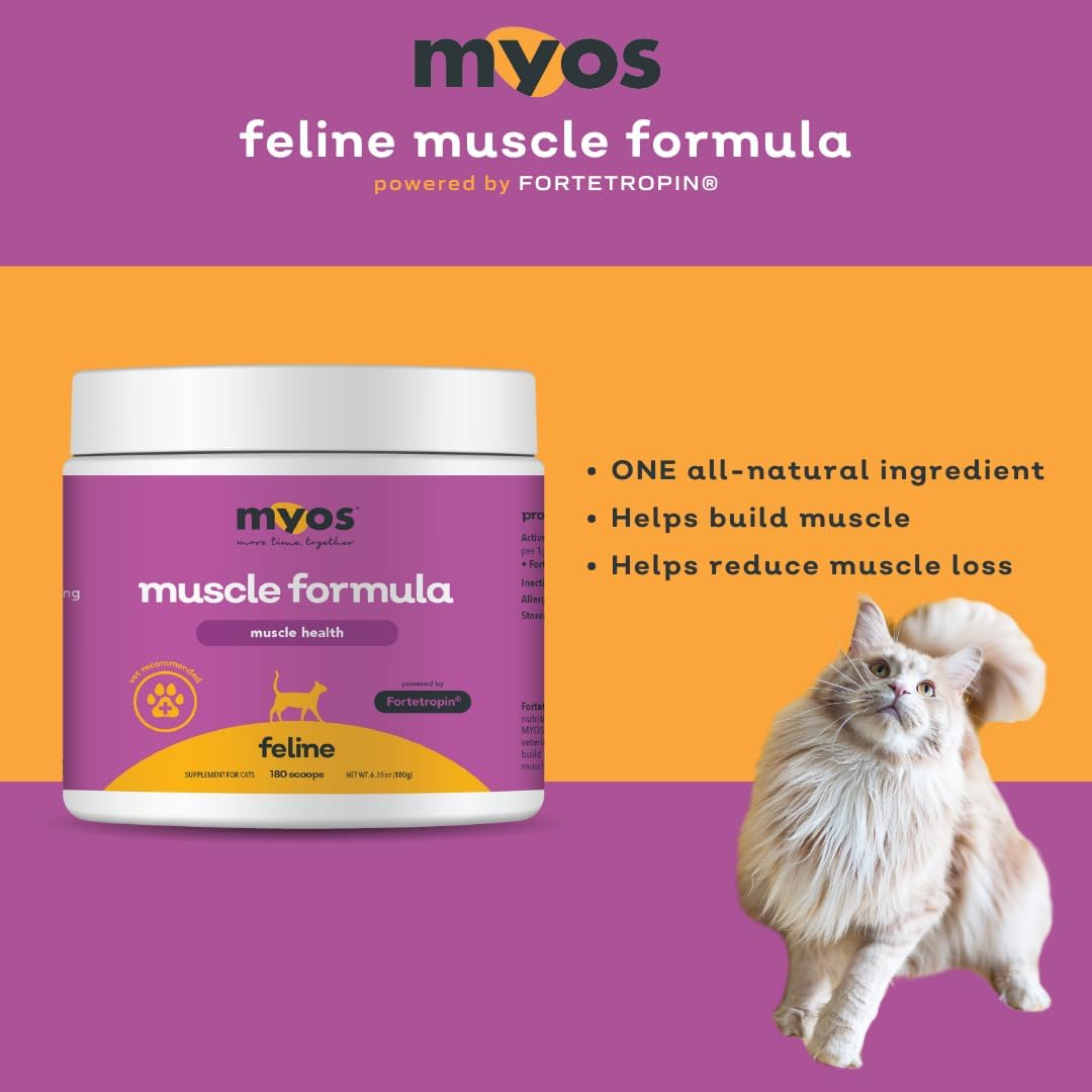 MYOS Feline Muscle Formula Powered by Fortetropin for Senior Cats 180 Servicios 180Gr.