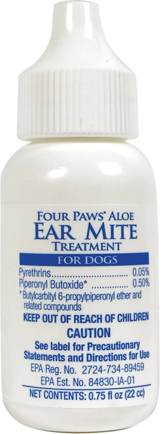 FOUR PAWS - Four Paws Aloe Ear Mite Treatment For Dogs 3/4 Oz. - The Red Vitamin MX - Cuidado Del Oído De Perros - {{ shop.shopifyCountryName }}