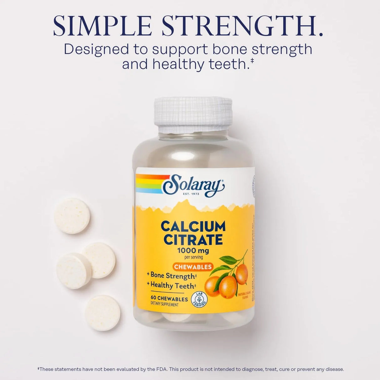 SOLARAY - Solaray Calcium Citrate 1000Mg. Natural Orange Flavor 60 Masticables - The Red Vitamin MX - Suplementos Alimenticios - {{ shop.shopifyCountryName }}