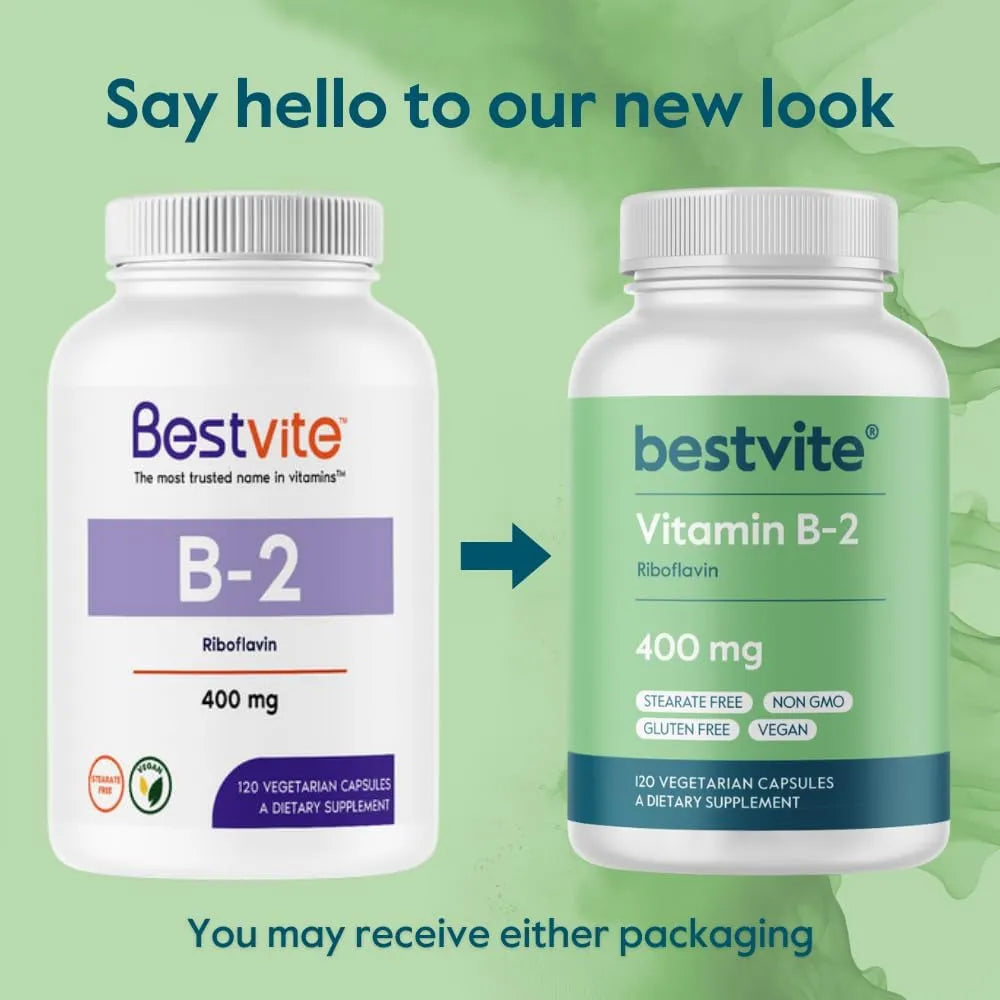BESTVITE - BESTVITE Vitamin B-2 400Mg. 120 Capsulas - The Red Vitamin MX - Suplementos Alimenticios - {{ shop.shopifyCountryName }}