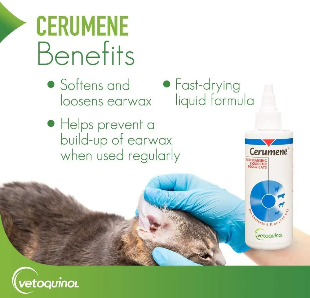 VETOQUINOL - Vetoquinol Cerumene Ear Cleansing Liquid for Dogs 4 Fl.Oz. - The Red Vitamin MX - Cuidado Del Oído De Perros - {{ shop.shopifyCountryName }}