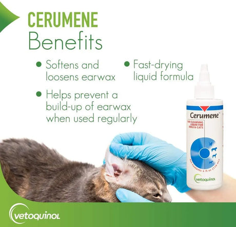 VETOQUINOL - Vetoquinol Cerumene Ear Cleansing Liquid for Dogs 4 Fl.Oz. - The Red Vitamin MX - Cuidado Del Oído De Perros - {{ shop.shopifyCountryName }}