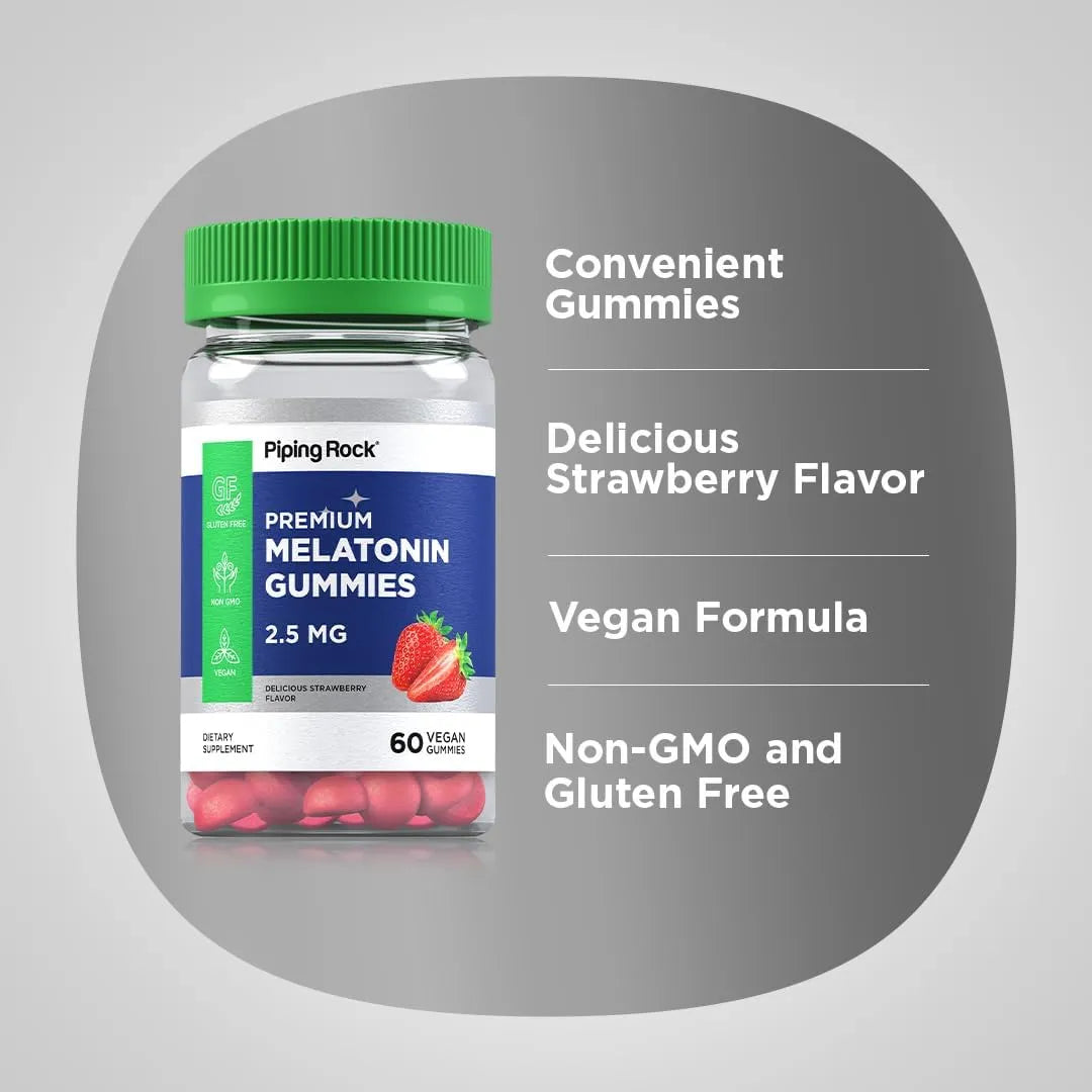 PIPING ROCK - Piping Rock Melatonin Gummies 2.5Mg. 60 Gomitas - The Red Vitamin MX - Suplementos Alimenticios - {{ shop.shopifyCountryName }}