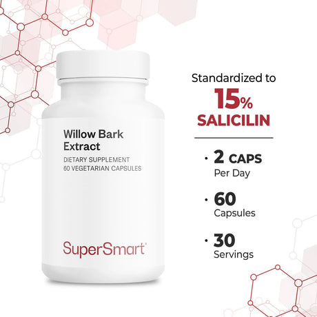 SUPERSMART - Supersmart Willow Bark Extract 530Mg. 60 Capsulas - The Red Vitamin MX - Suplementos Alimenticios - {{ shop.shopifyCountryName }}
