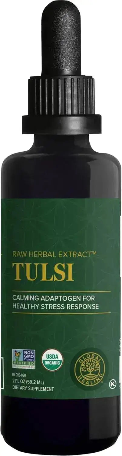 GLOBAL HEALING CENTER - Global Healing Organic Tulsi Holy Basil Leaf Extract Vegan Liquid 2 Fl.Oz. - The Red Vitamin MX - Suplementos Alimenticios - {{ shop.shopifyCountryName }}