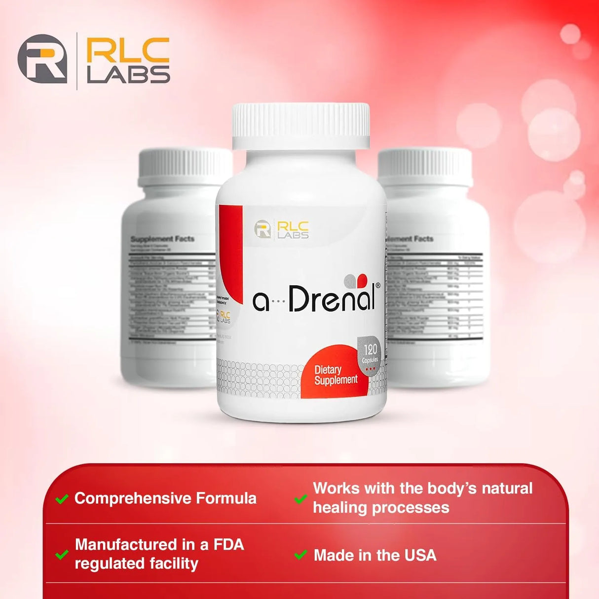 RLC - RLC a-Drenal Support 120 Capsulas - The Red Vitamin MX - Suplementos Alimenticios - {{ shop.shopifyCountryName }}