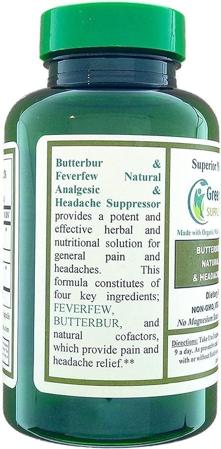 Green Organic Supplements Butterbur 90 Capsulas 2 Pack