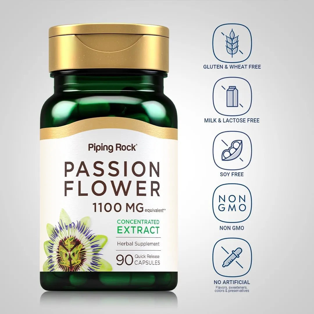 PIPING ROCK - Piping Rock Passion Flower Extract 1100Mg. 90 Capsulas - The Red Vitamin MX - Suplementos Alimenticios - {{ shop.shopifyCountryName }}