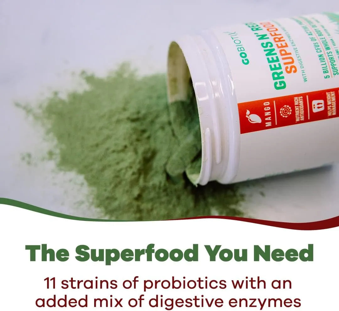 GOBIOTIX - GOBIOTIX Super Greens and Reds Powder Mango 216Gr. - The Red Vitamin MX - Suplementos Alimenticios - {{ shop.shopifyCountryName }}