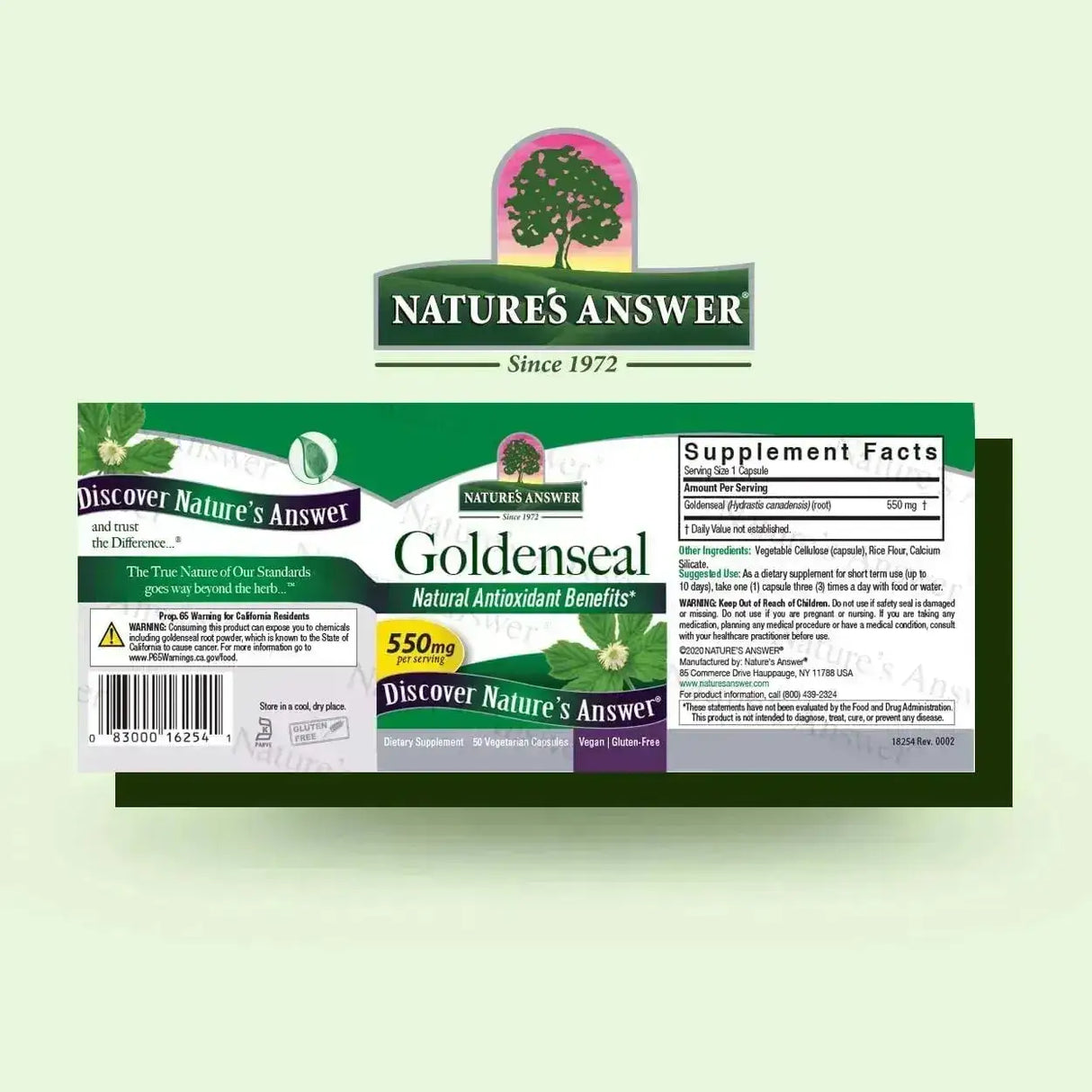 NATURE´S ANSWER - Nature's Answer Goldenseal Root 550Mg. 50 Capsulas - The Red Vitamin MX - Suplementos Alimenticios - {{ shop.shopifyCountryName }}