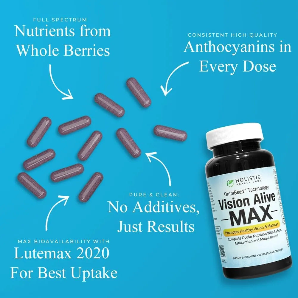 HOLISTIC HEALTH LABS - Holistic Health Labs Vision Alive Max 30 Capsulas - The Red Vitamin MX - Suplementos Alimenticios - {{ shop.shopifyCountryName }}