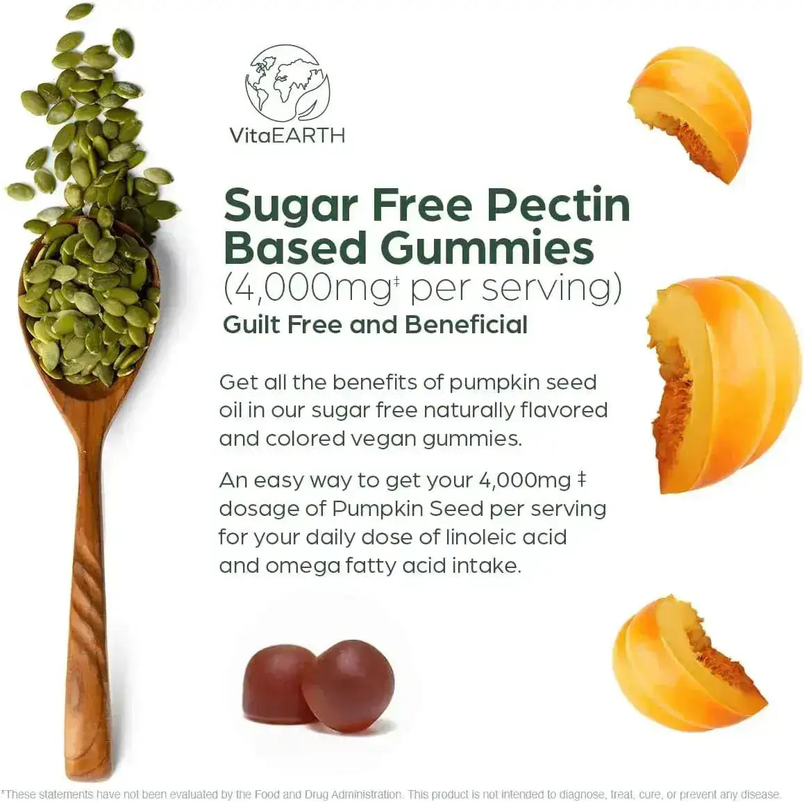 VITAEARTH - VitaEARTH Pumpkin Seed Oil Gummies 60 Gomitas - The Red Vitamin MX - Suplementos Alimenticios - {{ shop.shopifyCountryName }}