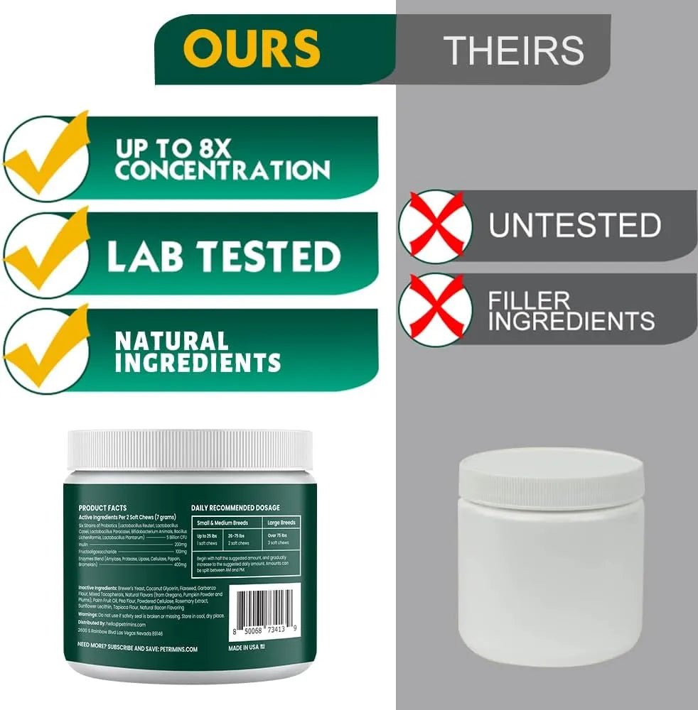 PETRIMINS - PetriMins Advanced Probiotic for Dogs Chicken Flavor 90 Masticables - The Red Vitamin MX - Probióticos Para Perros - {{ shop.shopifyCountryName }}