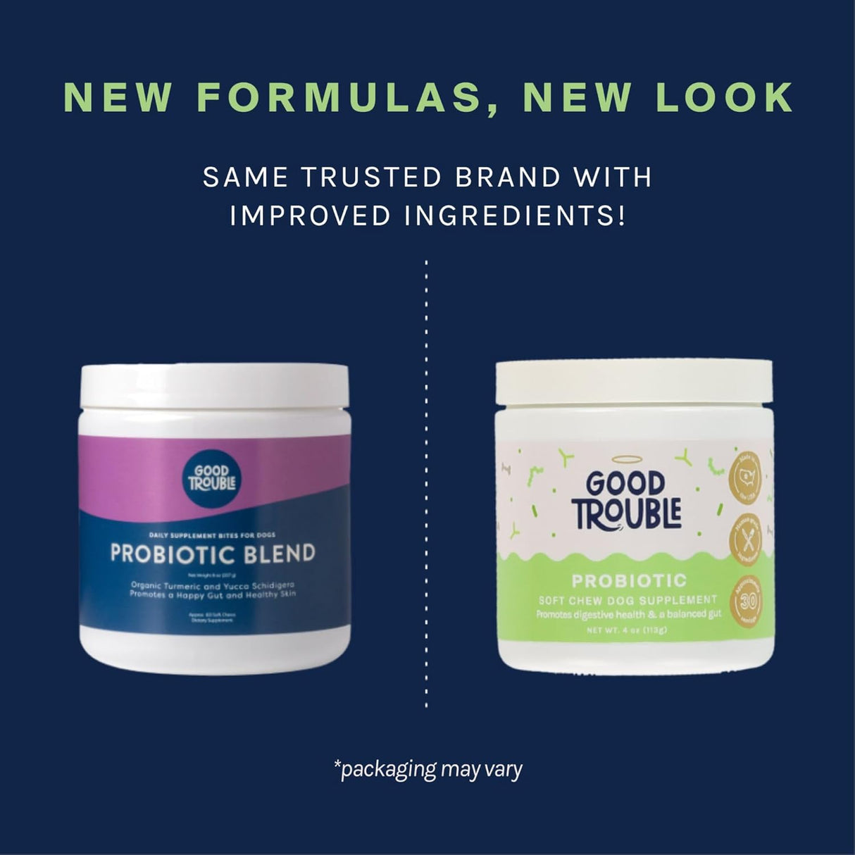 Good Trouble Pets Probiotic Supplement for Dogs Chicken Flavor 30 Masticables