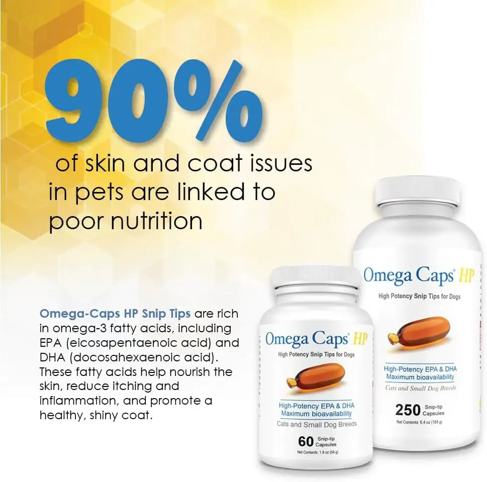 OMEGA-CAPS ES - OMEGA-CAPS ES Omega-Caps High Potency Snip Tips for Medium to Large Breeds 60 Capsulas - The Red Vitamin MX - Aceite De Pescado Para Perros - {{ shop.shopifyCountryName }}