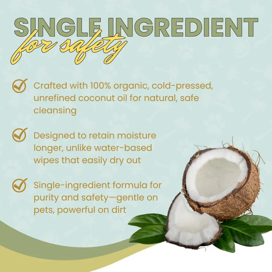 COCOPUP - Cocopup Dog Teeth Cleaning Wipes Ear Nose Paws Fur Cleaner Pure Coconut Oil 50 Toallitas - The Red Vitamin MX - Cuidado Dental Para Perros - {{ shop.shopifyCountryName }}
